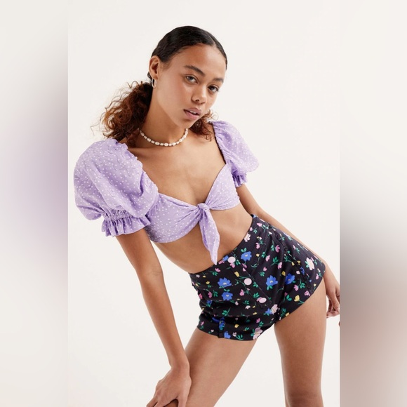 NWT For Love & Lemons - Purple Chelsea Crop Top SIZE SMALL - Picture 6 of 10